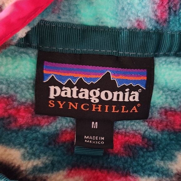 Patagonia Synchilla "Wild Desert' Fleece Pullover Rare Colorful | Women's Size M - Picture 9 of 12